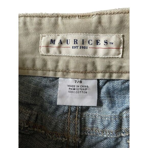 Maurices Womens 7/8 Blue Flare Jeans Middle Rise Great Condition 100% Cotton - Picture 8 of 9